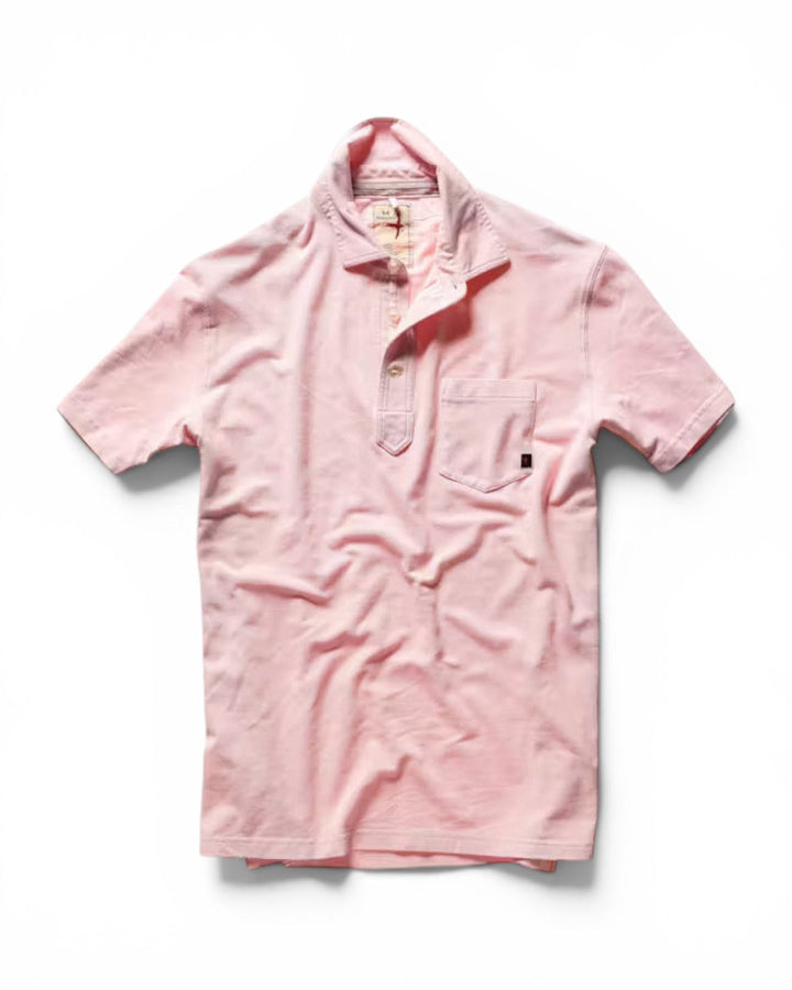 Relwen Pique Slot Polo In Pink