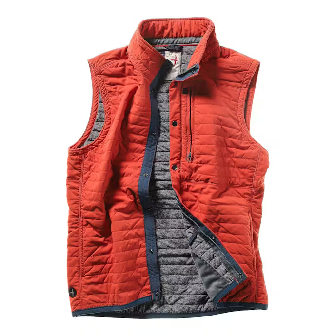 Relwen Windzip Vest In Dark Orange