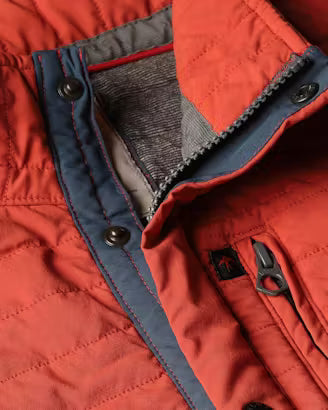 Relwen Windzip Vest In Dark Orange