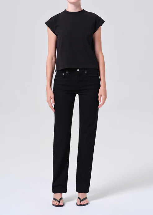 Agolde Women Low Rise Slim In Immersion Black
