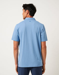 Travis Mathew Sunbeam Chest Stripe Polo in Pacific Coast