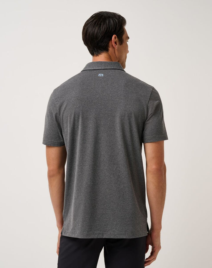 Travis Mathew Midnight Train Polo In Heather Black