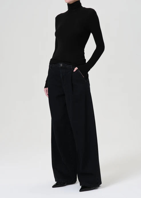 Agolde Pascale Turtleneck In Black