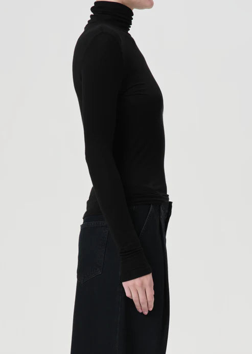 Agolde Pascale Turtleneck In Black