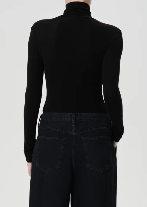 Agolde Pascale Turtleneck In Black