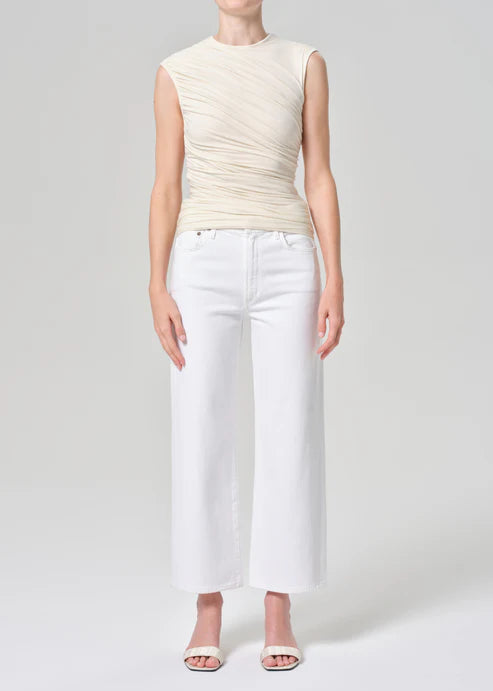 Agolde Harper Crop Jean In Sour Cream