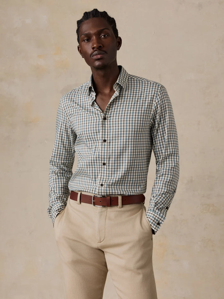 FAHERTY Soft Twill Movement Shirt - Burr Oak Gingham