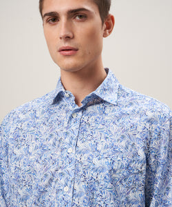 Hartford Blue Liberty Print Shirt