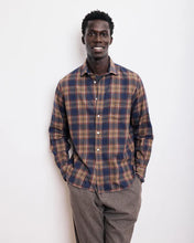 Load image into Gallery viewer, Hartford Woven Paul Shirt in Blue and Gold
