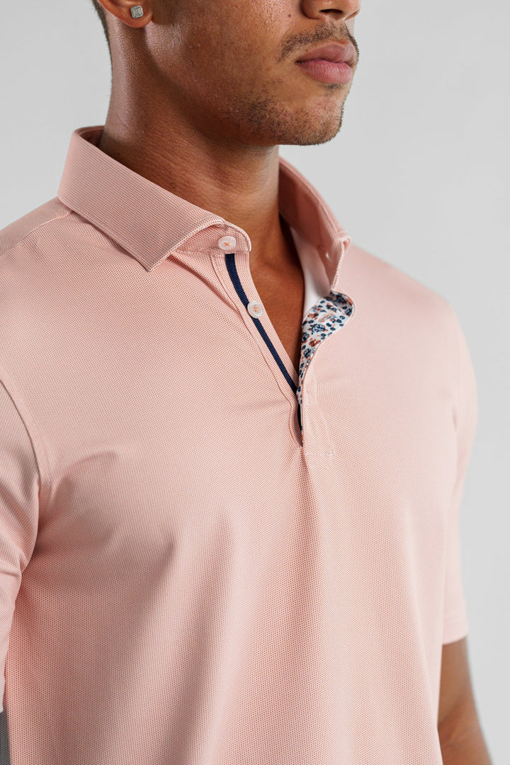 Stone Rose Birdseye Polo In Copper