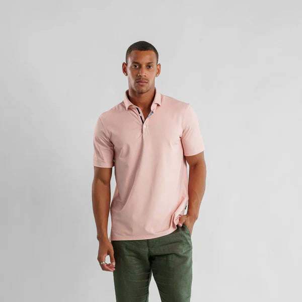 Stone Rose Birdseye Polo In Copper