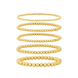 Karen Lazar Beaded Bracelet Yellow Gold Filled