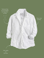 Load image into Gallery viewer, F&amp;E Barry Tailored Button-Up in White Denim
