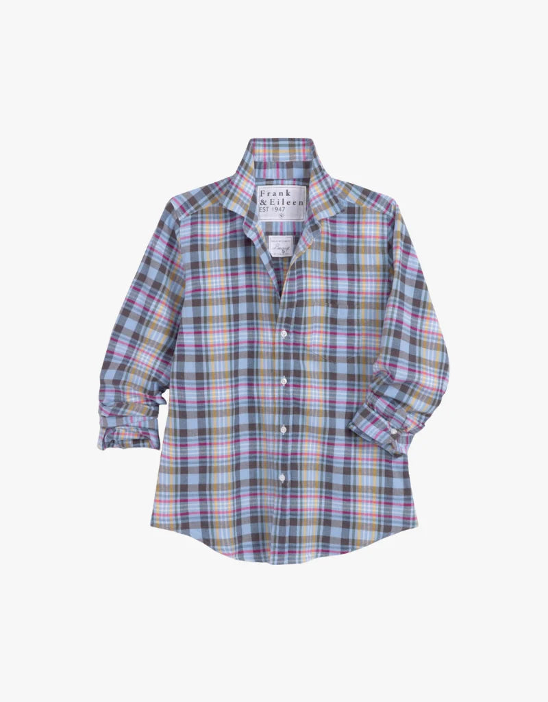 Frank &amp; Eileen Barry Blue Gold Green White Plaid