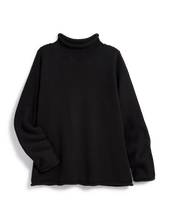 Load image into Gallery viewer, Frank &amp; Eileen Monterey Rolled Funnel Neck Sweater in Black
