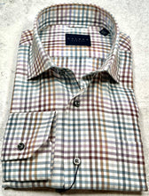 Load image into Gallery viewer, Calder 100&#39;s Peached Gingham Twill in Plum
