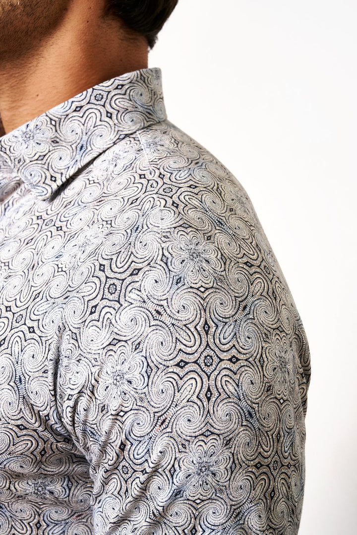 Desoto S/S Jersey Shirt In Black Swirl