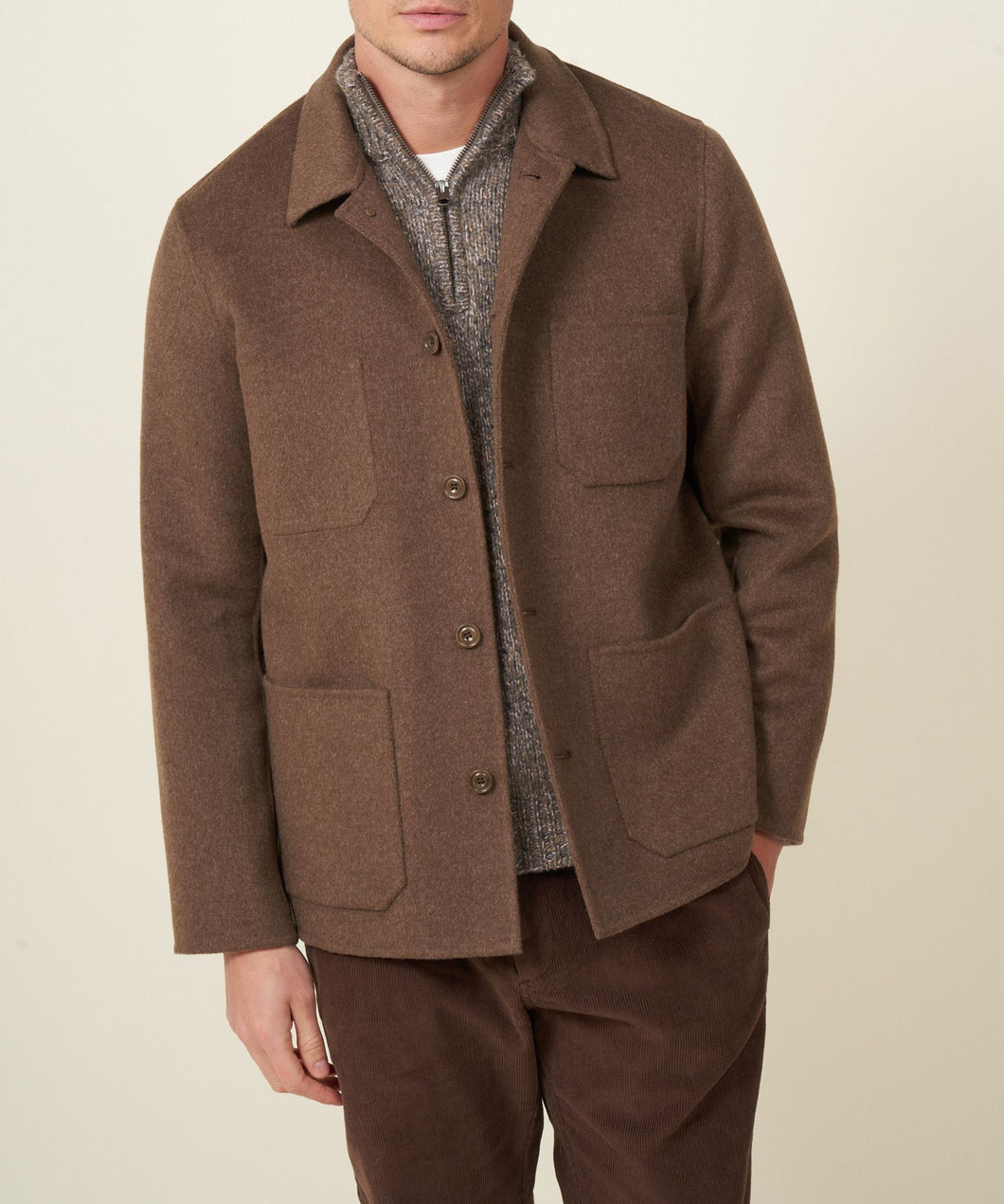 Hartford Men's Jay Jacket in Brown