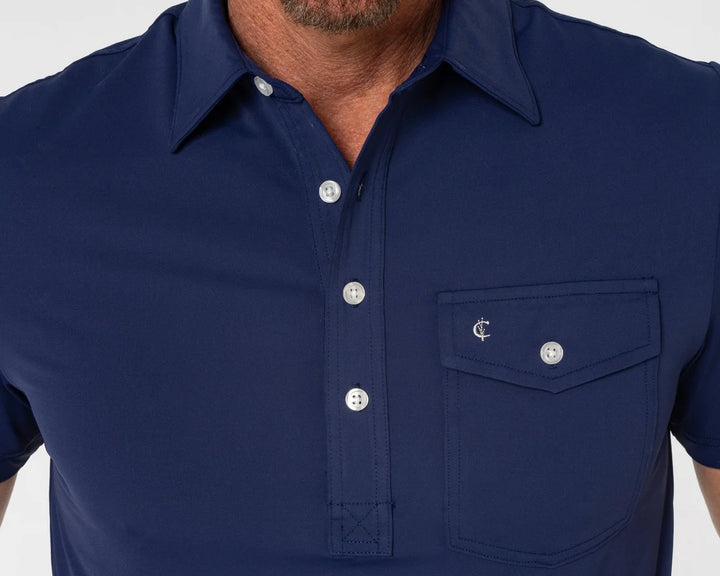 Criquet Performance Sport Players Shirt In Medieval Blue