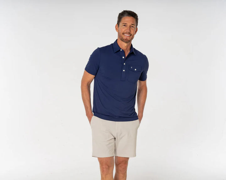 Criquet Performance Sport Players Shirt In Medieval Blue