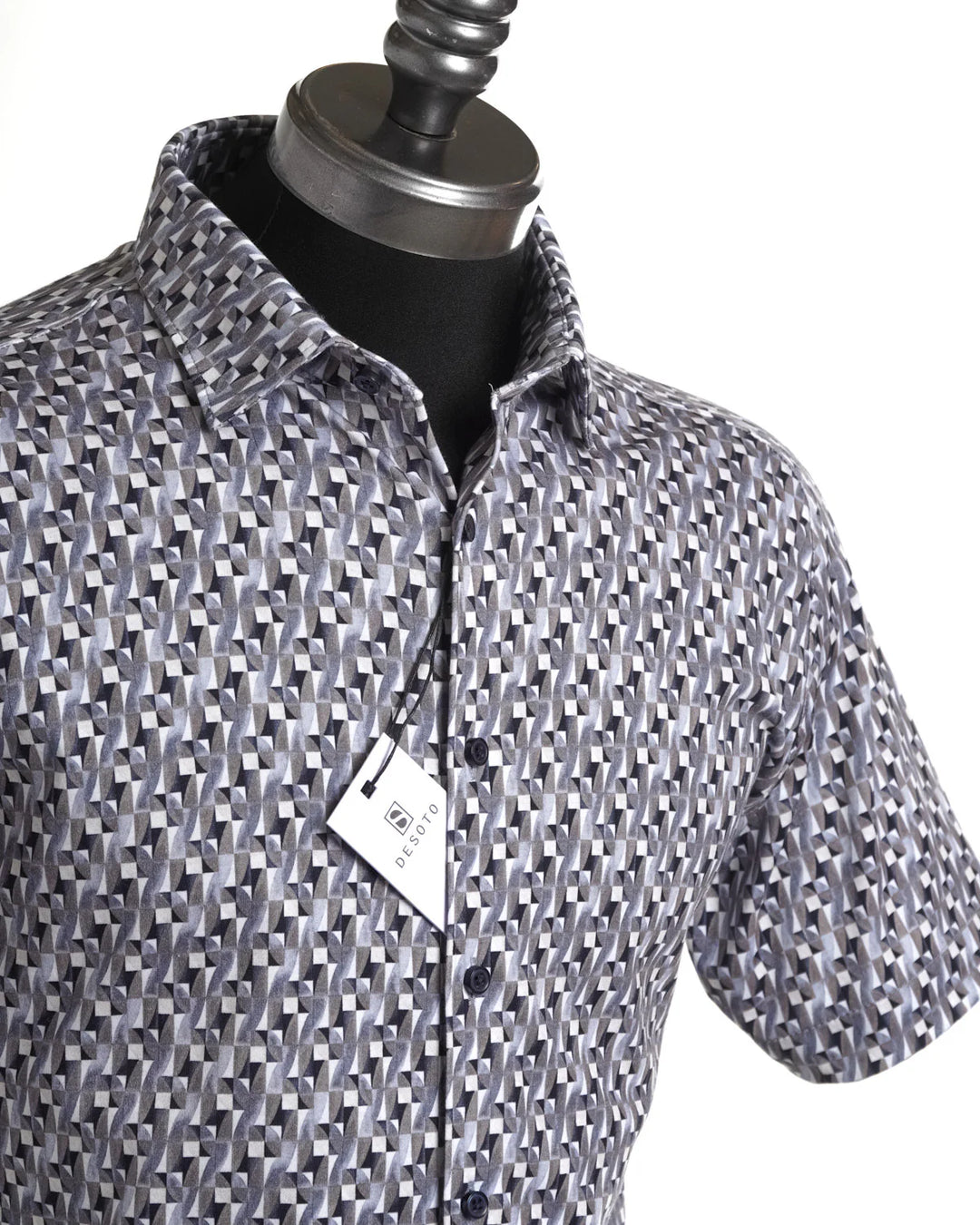Desoto Ss Jersey Shirt In Geometric Print