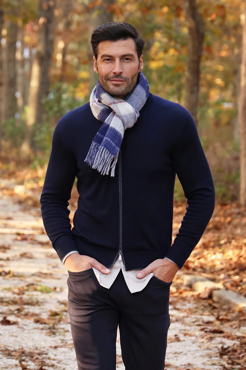Raffi Matteo L/S Full Zip In Navy