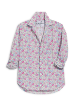 Load image into Gallery viewer, F&amp;E Eileen Relaxed Button-Up in Blue and Pink Floral
