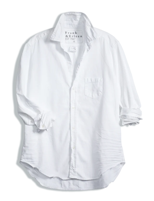 Frank &amp; Eileen White Stonewashed-Italian Denim Shirt