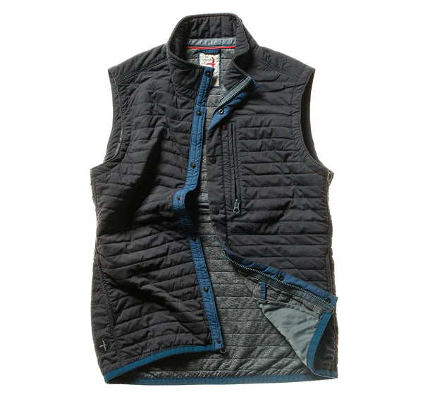 Relwen Windzip Vest In Black Fade