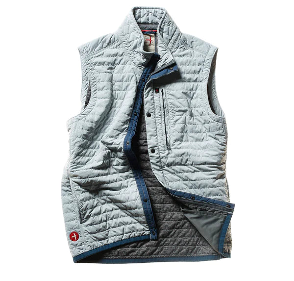 Relwen Windzip Vest In Ghost Grey