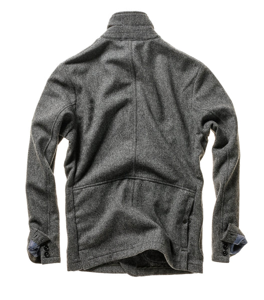 Relwen Heritage Trap Blazer In Grey  Herringbone