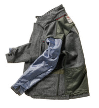 Load image into Gallery viewer, Relwen Heritage Trap Blazer in Grey  Herringbone
