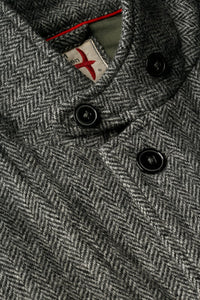 Relwen Heritage Trap Blazer in Grey  Herringbone