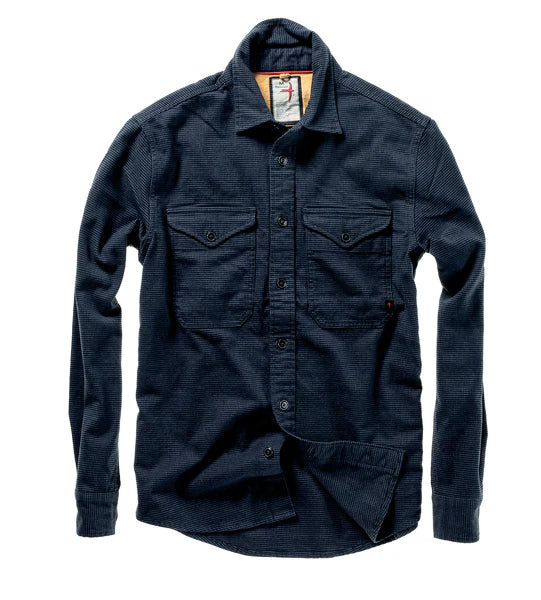 Utility Workshirt in Navy/Black Houndstooth