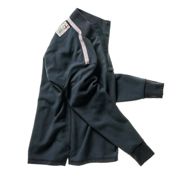 Relwen Thermal Button Mock In Navy