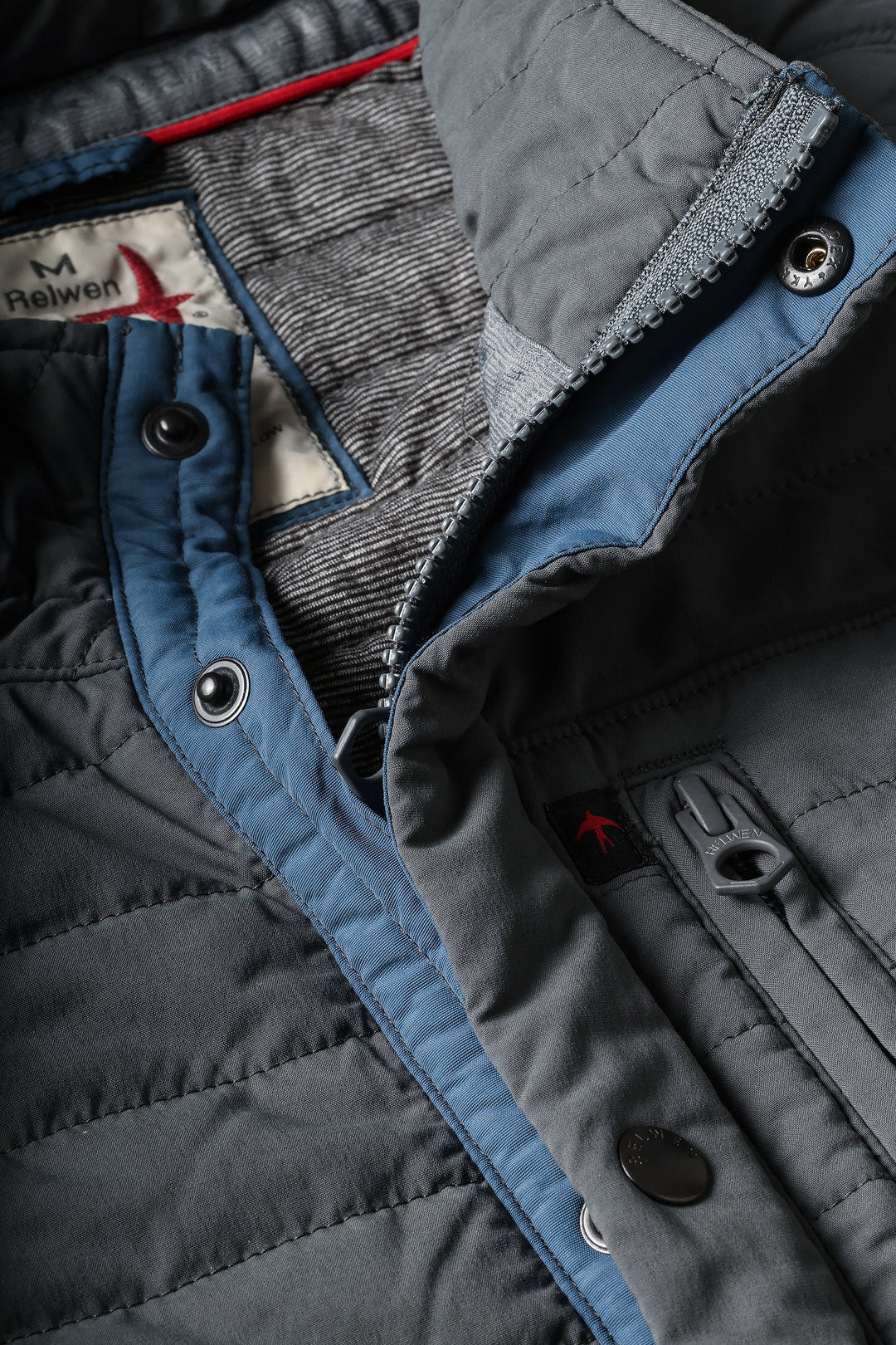 Relwen Men Windzip Vest In Charcoal