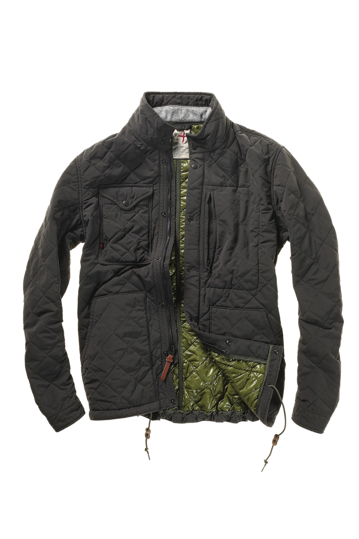 Relwen Quilted Tanker In Charcoal
