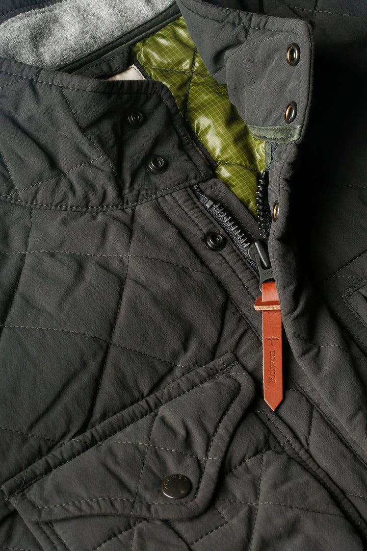 Relwen Quilted Tanker In Charcoal
