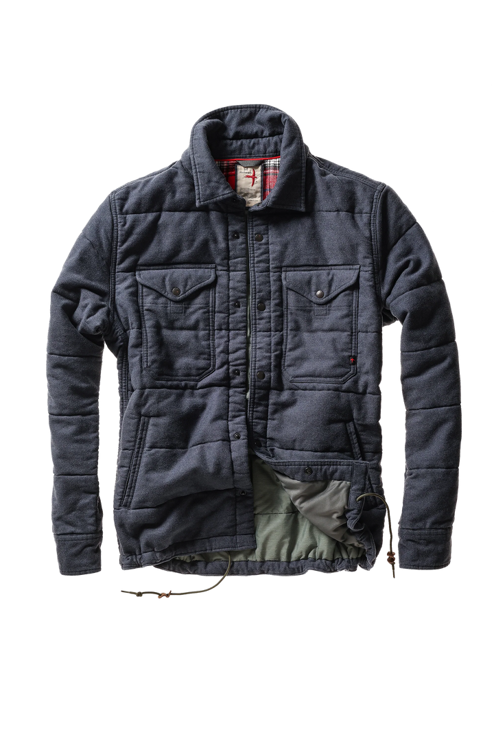 Relwen Moleskin Snap Cpo In Navy