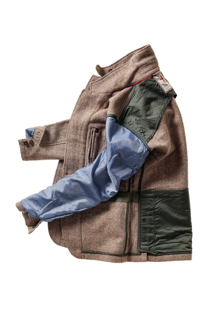 Heritage Trap Blazer In Ash Brown