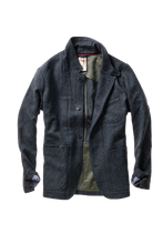 Load image into Gallery viewer, Relwen Heritage Trap Blazer in Bright Blue/Navy Twill
