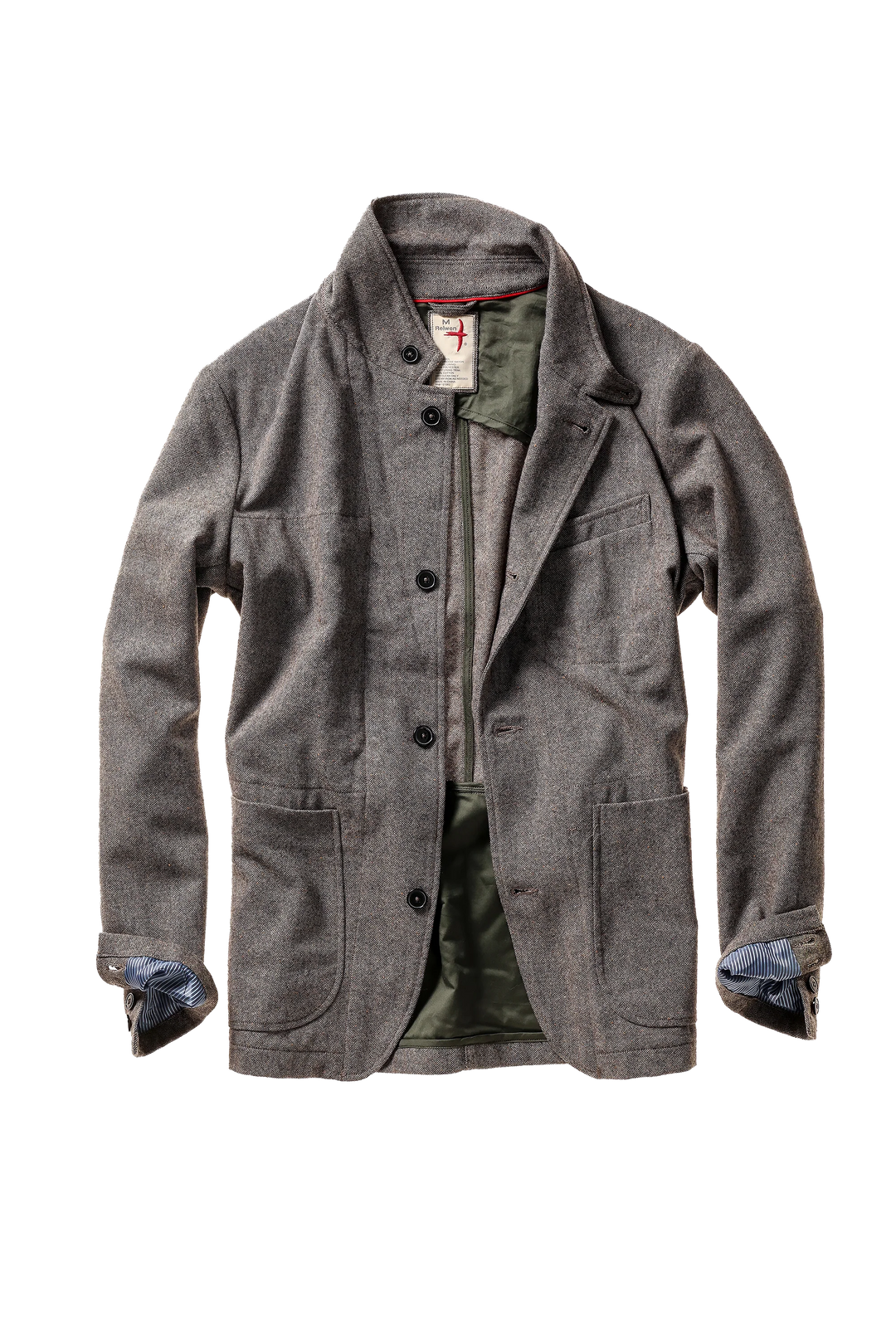 Relwen Heritage Trap Blazer In Light Charcoal