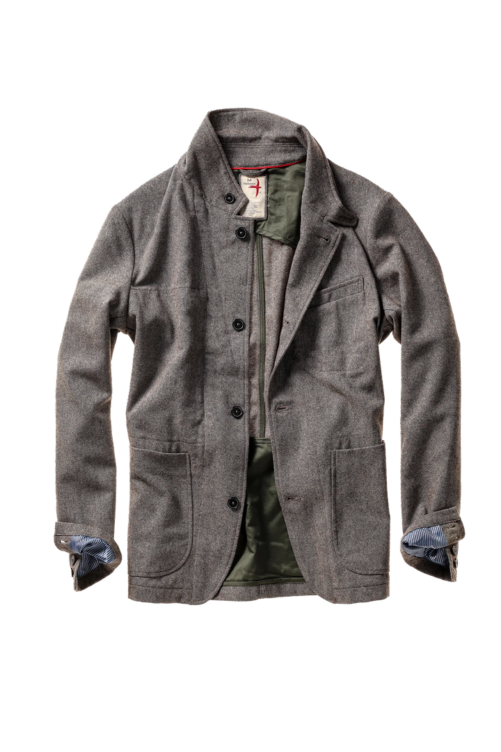 Relwen Heritage Trap Blazer In Light Charcoal