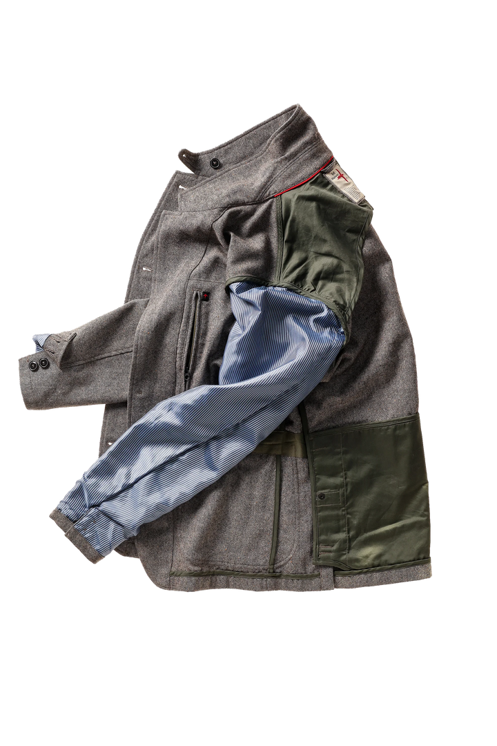 Relwen Heritage Trap Blazer In Light Charcoal