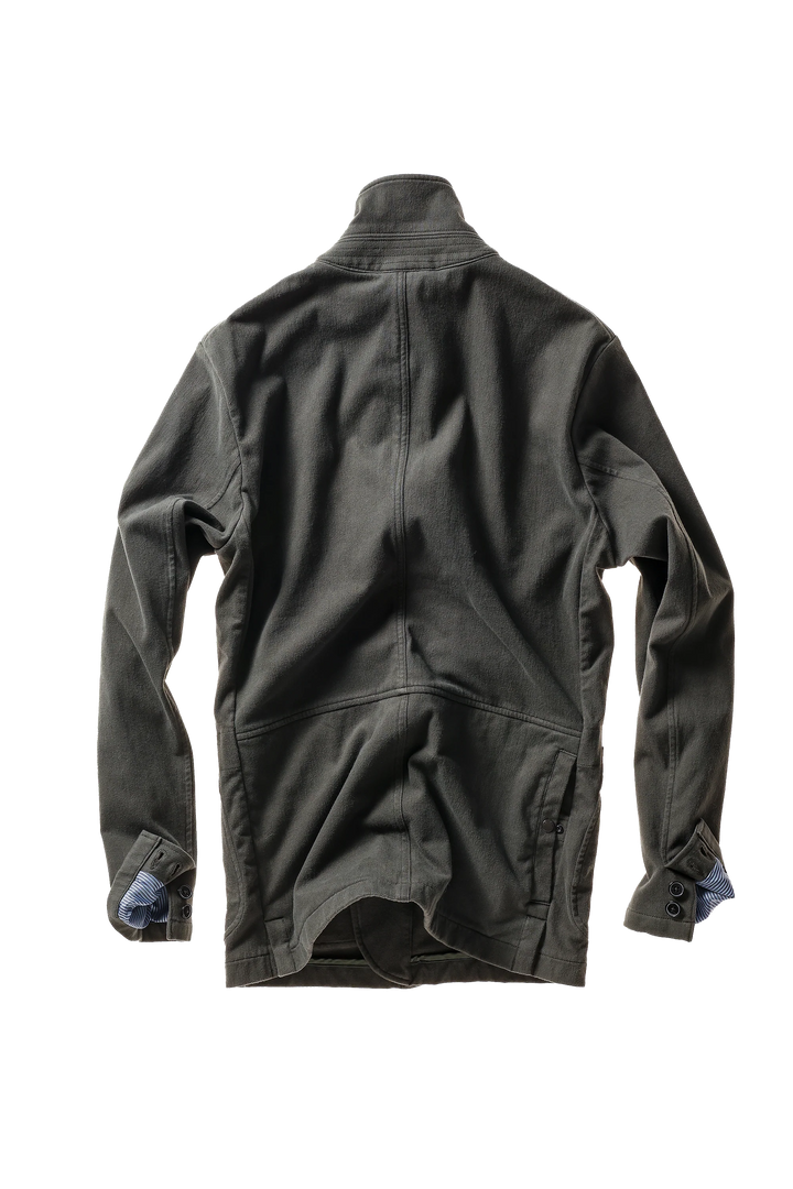 Relwen Moleskin Trap Blazer In Char Loden