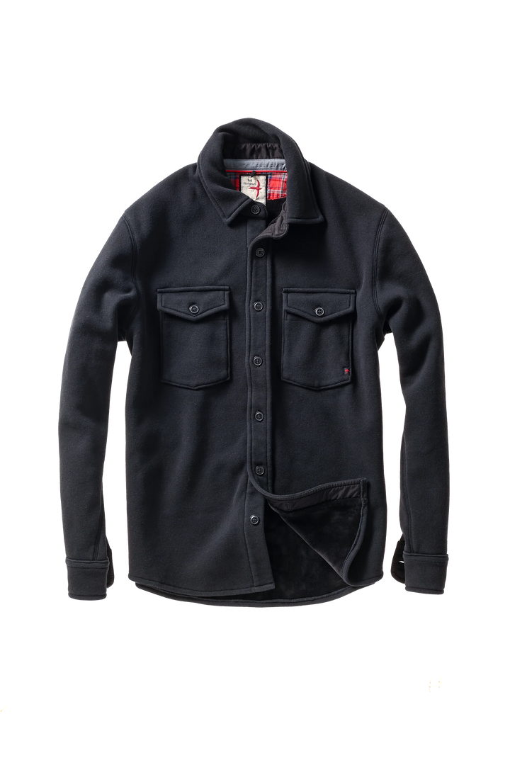 Relwen Pique Fleece Workshirt Black
