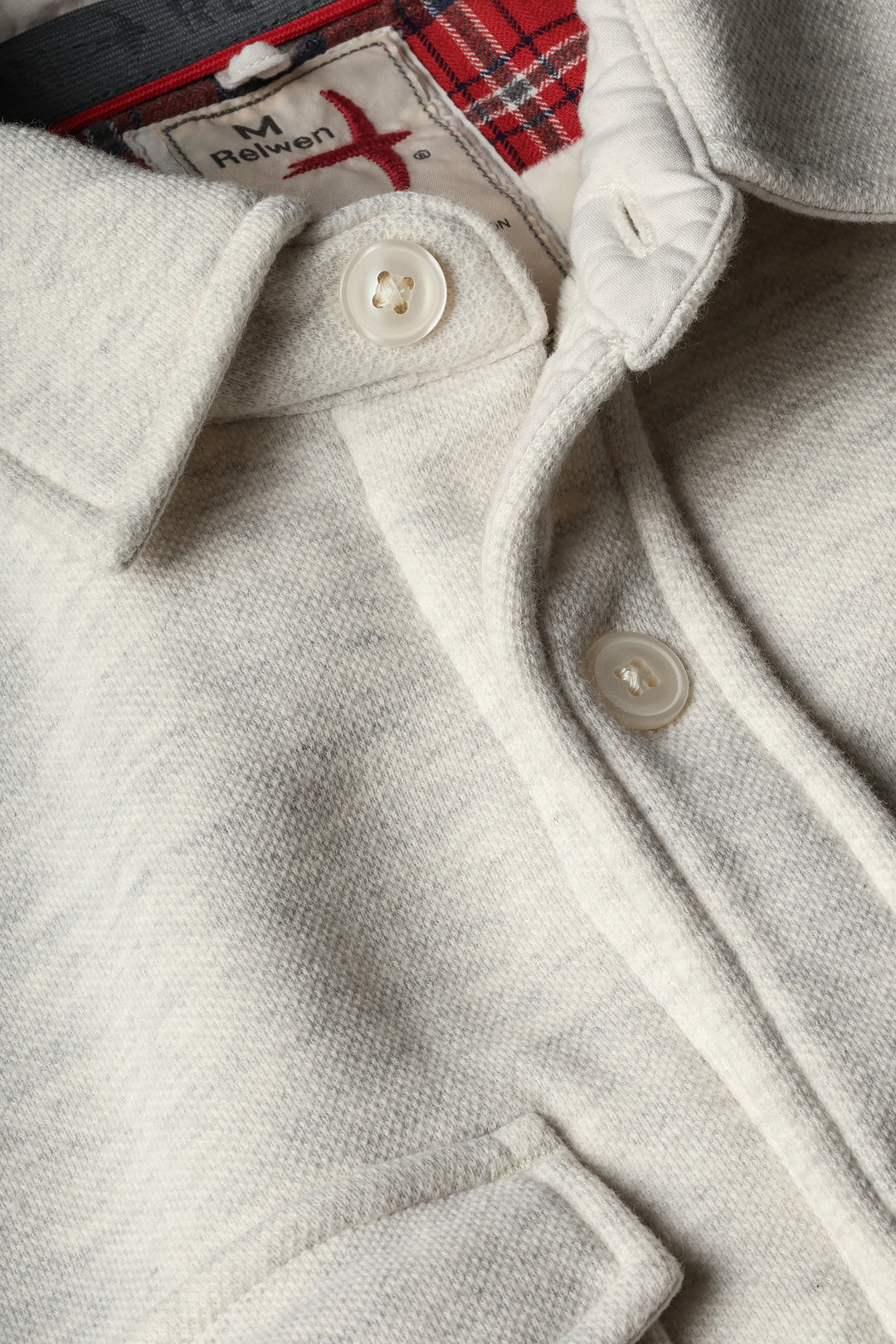 Relwen Pique Fleece Workshirt Chalk