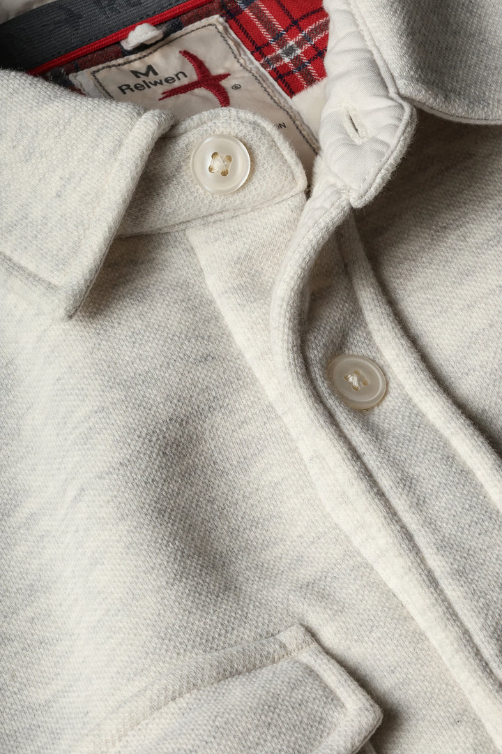 Relwen Pique Fleece Workshirt Chalk