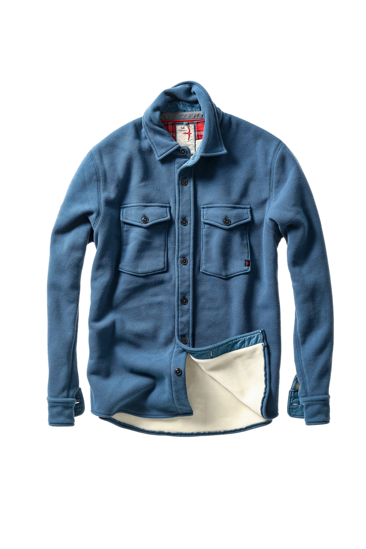 Relwen Pique Fleece Workshirt Dark Marine