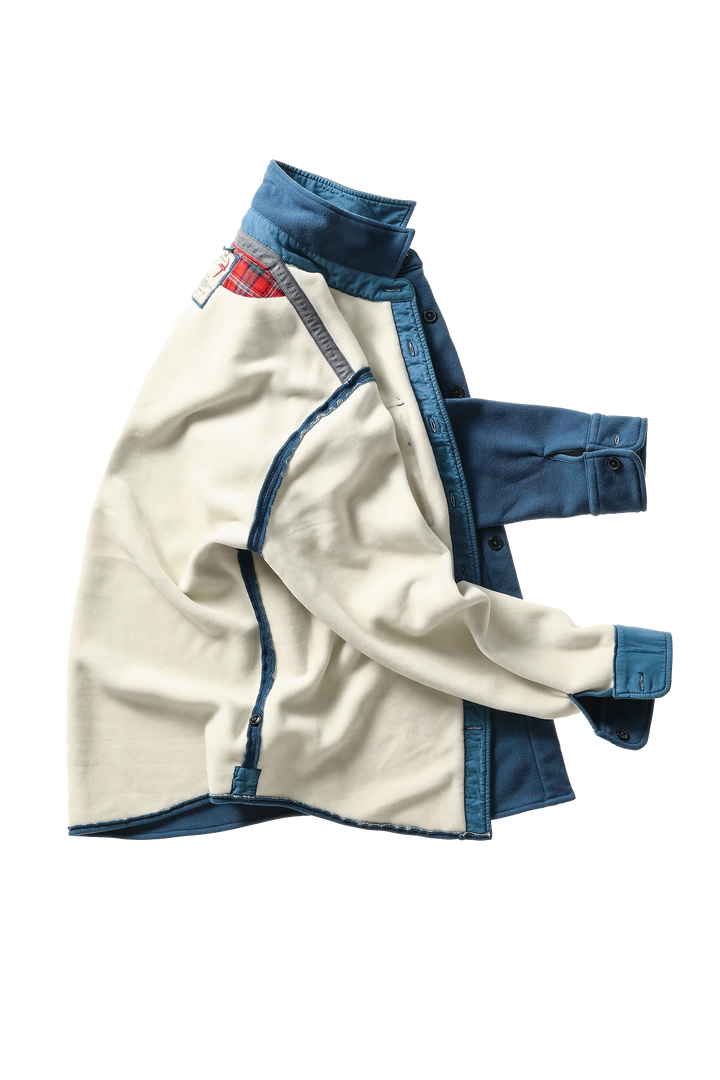 Relwen Pique Fleece Workshirt Dark Marine